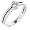 Bague de montage ronde blanche 10K de 3,4 mm