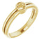 Bague de montage ronde en or jaune 14 carats de 3,4 mm