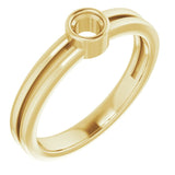 Bague de montage ronde 10K jaune 3,4 mm