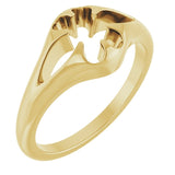 Bague Belcher ronde de 5 mm en or jaune 14 carats