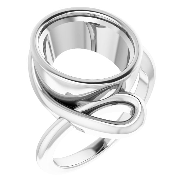 Bague de montage ovale blanche 10K 12x10 mm