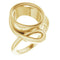 Bague ovale 12x10 mm en or jaune 14 carats