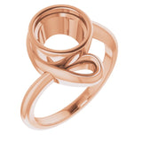Bague ronde en or rose 18 carats de 8 mm