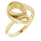 Bague de montage en forme de poire 9x6 mm en or jaune 18 carats