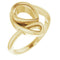 Bague de montage en forme de poire jaune 10K 9x6 mm