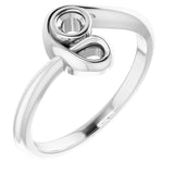 Bague de montage ronde blanche 14K X1 de 3 mm