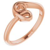 Bague ronde en or rose 18 carats de 3 mm