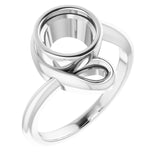 Bague ronde en argent sterling de 7,4 mm