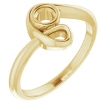 Bague de montage ronde en or jaune 18 carats de 3,5 mm
