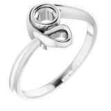 Monture de bague ronde Continuum en argent sterling 3,5 mm