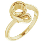 Bague de montage ronde 5,5 mm en or jaune 10 carats