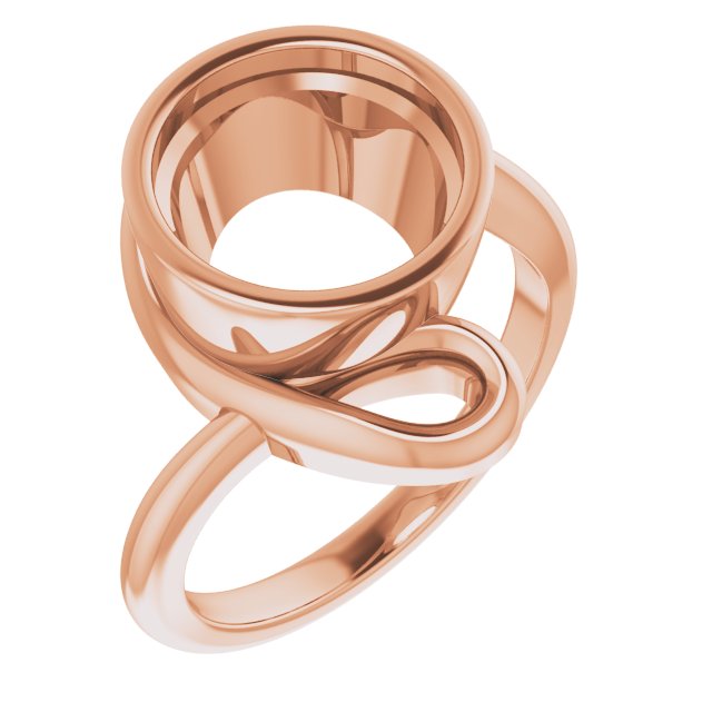 Bague de montage ronde 10K Rose 10 mm