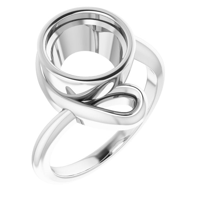 Bague de montage ronde blanche 10K 9 mm