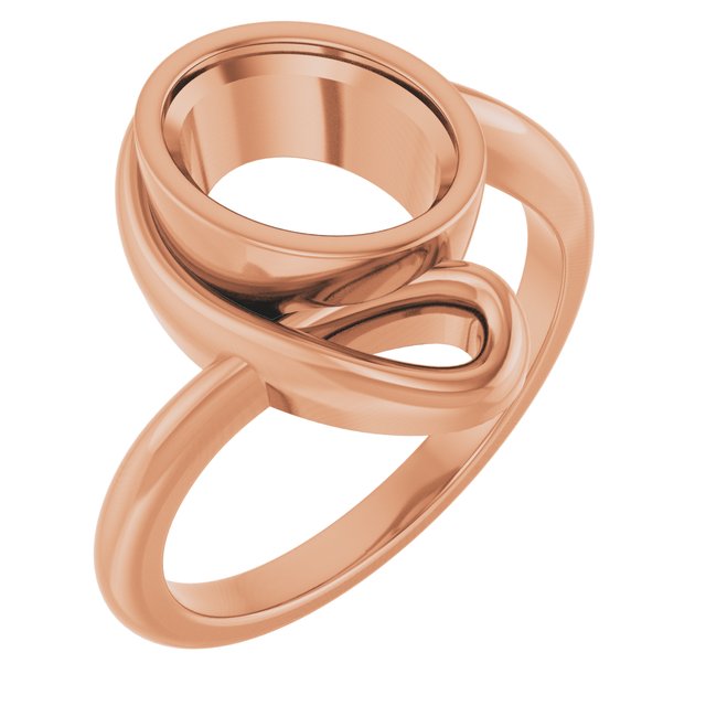 Bague ovale en or 10 carats, 9 x 7 mm