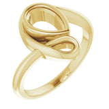 Bague de montage en forme de poire 8x5 mm jaune 10K