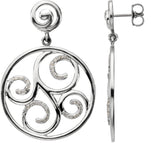 Boucles d'oreilles à volutes ornées