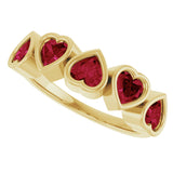 14K Yellow Gold Natural Mozambique Garnet Ring