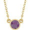 Collier solitaire en alexandrite jaune 14 carats de laboratoire, 40 cm (16 pouces).