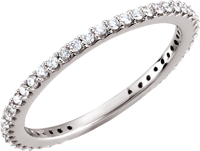 14K White Gold 1/3 CTW Natural Diamond Stackable Ring