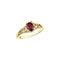 Bague en or 14 carats avec pierre de naissance de janvier (imitation pierre de naissance)
