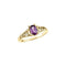 Bague en or 14 carats avec pierre de naissance de juin (imitation)