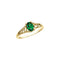 Bague en or jaune 14 carats avec imitation de pierre de naissance de mai