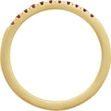 14K Yellow Gold Natural Mozambique Garnet Stackable Ring