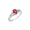Bague de naissance imitation pierre de janvier en or 14 carats pour jeunes