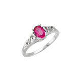 Bague en or 14 carats avec imitation pierre de naissance de juillet