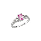 Bague en or 14 carats avec imitation de pierre de naissance d'octobre