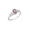 Bague de naissance imitation pierre de février pour les jeunes (or 14 carats)