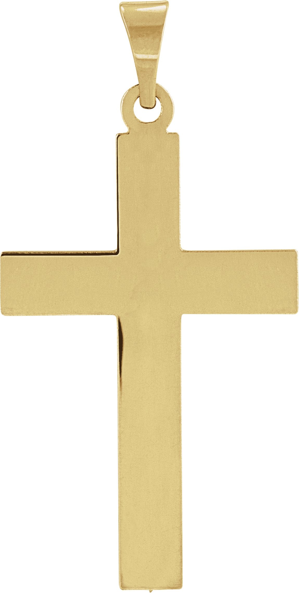 14K Yellow Gold 29.4x14 mm Cross Pendant