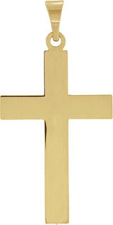 14K Yellow Gold 29.4x14 mm Cross Pendant