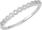 14K White Gold 1/6 CTW Natural Diamond Anniversary Band Size 4.5