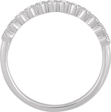 14K White Gold 1/6 CTW Natural Diamond Anniversary Band Size 4.5