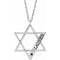 Collier personnalisé en argent sterling rhodié avec étoile de David et améthyste synthétique (45,7 cm)
