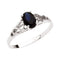 Bague en or 14 carats avec pierre de naissance de septembre (imitation pierre de naissance)