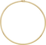 14K Yellow Gold 4 mm Omega 18" Chain