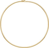 14K Yellow Gold 3 mm Omega 18" Chain