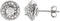 Boucles d'oreilles rondes style halo