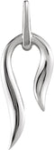 14K White Gold Freeform Pendant