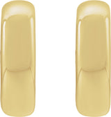 14K Yellow Gold Electroform Puffed 20 mm Hoop Earrings