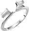 14K White Gold 1/10 CTW Natural Diamond Wrap-Style Enhancer