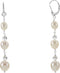 Boucles d'oreilles pendantes en perles et cristaux