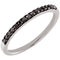 Bague en or blanc 14 carats sertie de diamants noirs (0,25 carat au total)