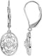 Boucles d'oreilles à fermoir à levier en filigrane granulé