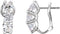 Boucles d'oreilles Omega à trois pierres