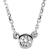 Collier en moissanite Forever Brilliant blanche 14 carats, 40 cm (16 pouces).
