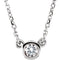 Collier en moissanite Forever Brilliant blanche 14 carats, 40 cm (16 pouces).