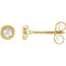Boucles d'oreilles puces rondes serties clos pour jeunes